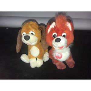 Rare Disney The Fox and the Hound Stuffed Animals